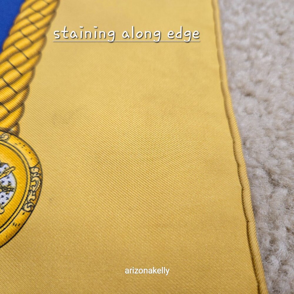 Hermès 'Les Tambours' Silk Scarf Gold Yellow - Picture 11 of 15